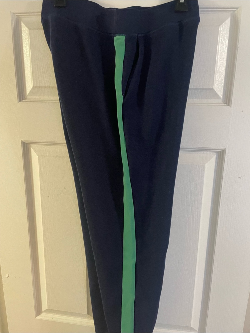 Addison Bay Navy Joggers with Baby Blue and Green stripes